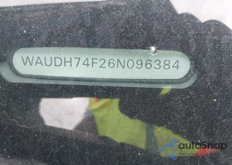 2006 Audi A6 3.2 from USA, damaged, VIN WAUDH74F26N096384